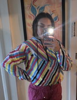 Rave Crop Windbreaker - Lasers