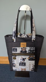 Beige Cat Mugshots - Timeless Treasures Cotton