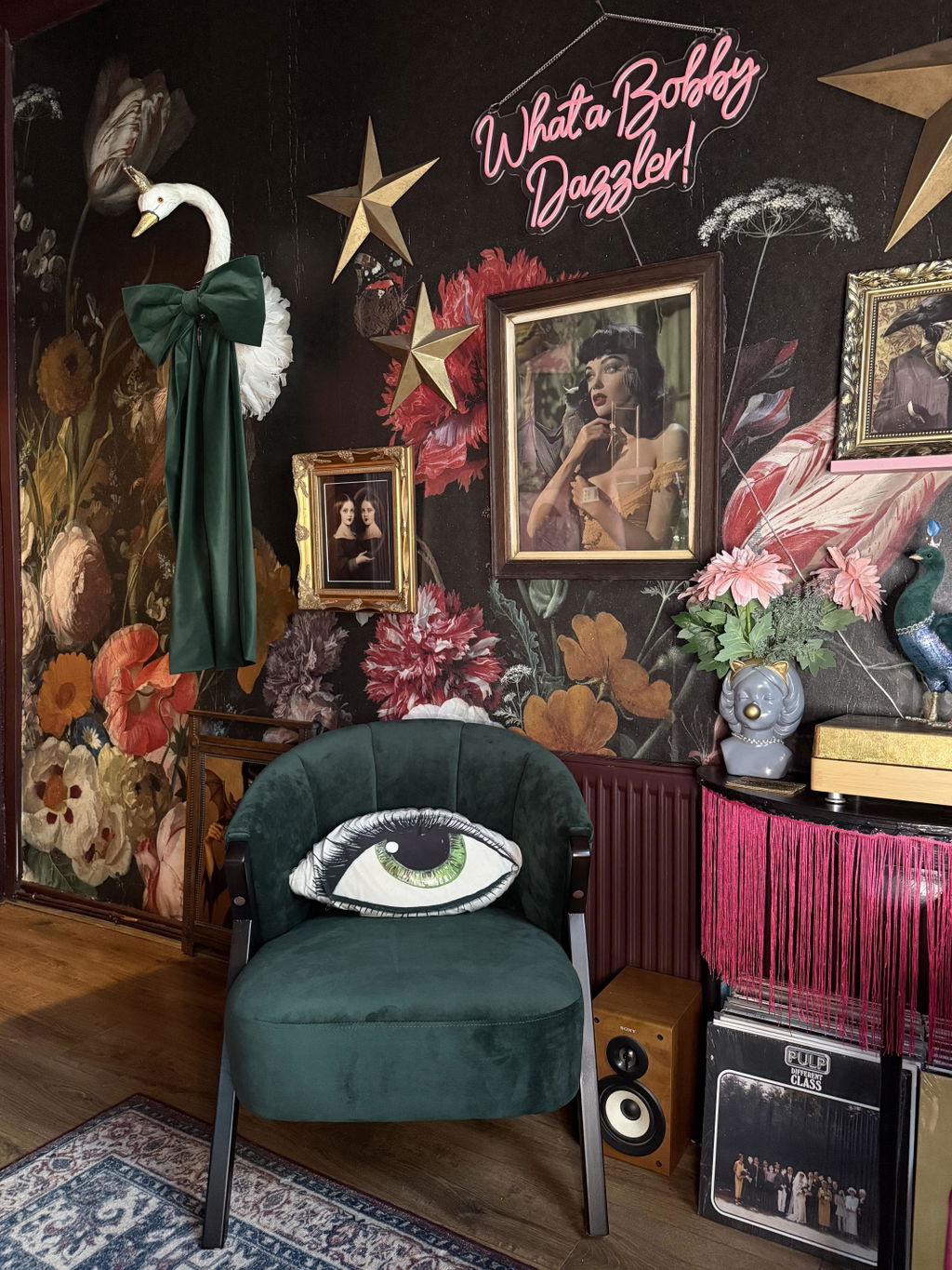 Nico Dark Green Velvet Occasional Chair