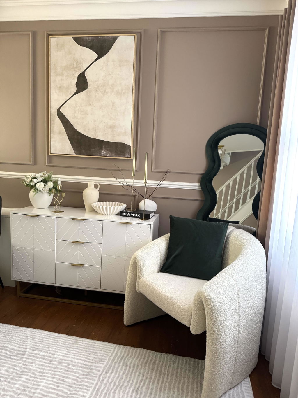 Taylor White Textured Fabric Occasional Chair