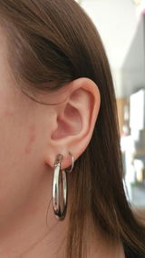 Silver Basic Clicker Hoops