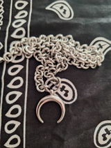 Silver Moon Chain Choker