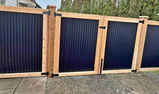 Black on Black Corrugated Metal Fencing Panel