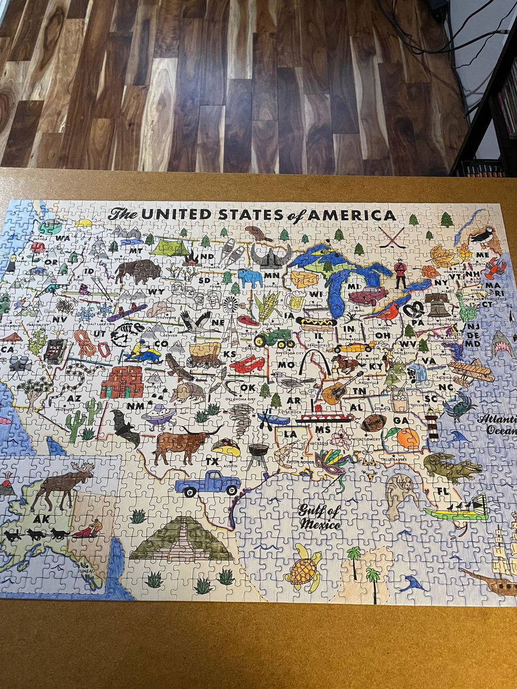 Maptote USA Color-In 1000 Piece Puzzle | Galison
