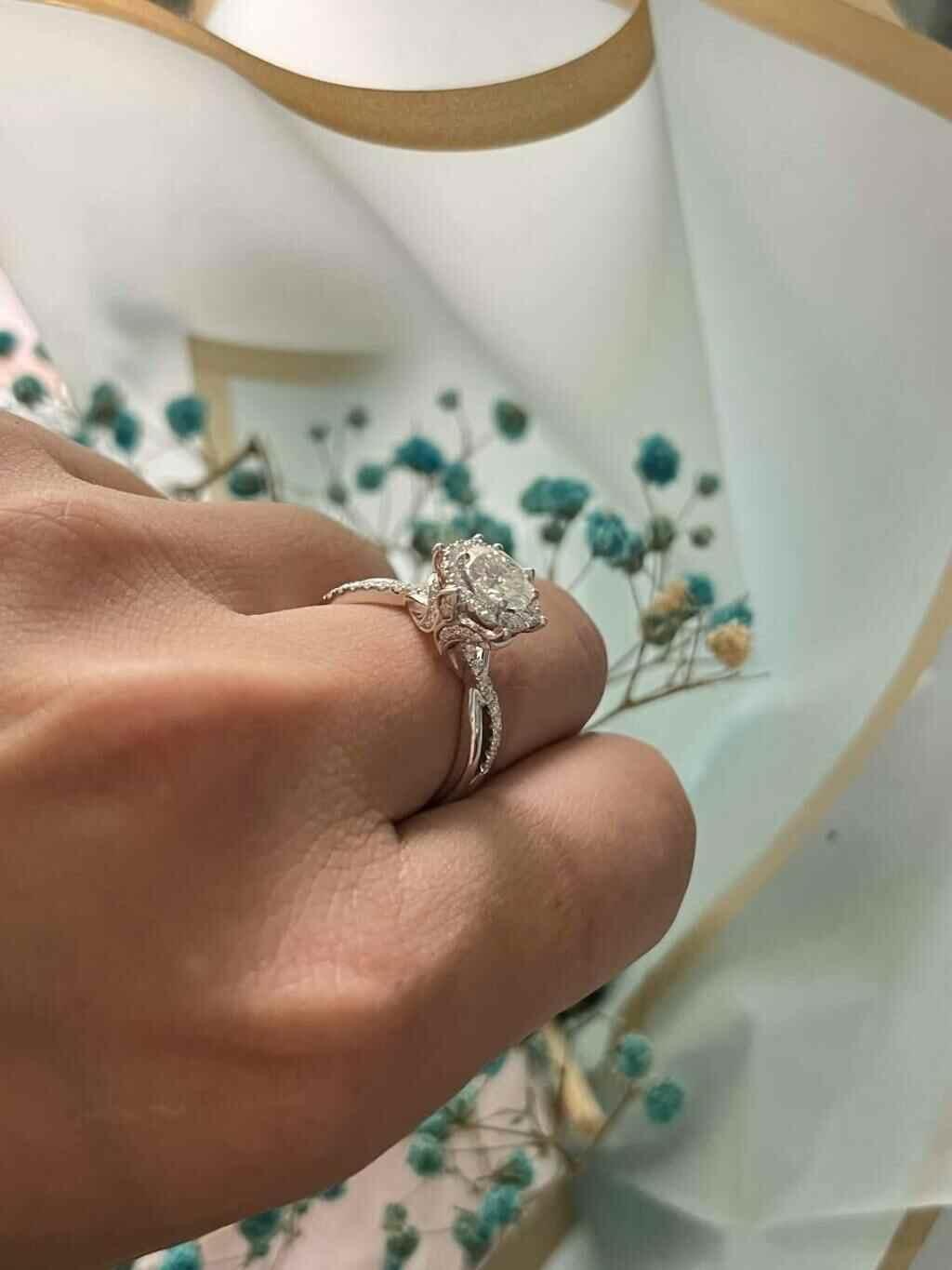 Mermaid Design Moissanite Engagement Ring