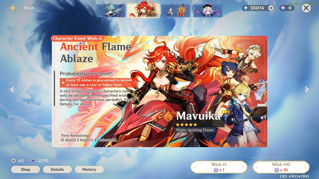 Genshin Impact Wishes Starter Account (America)