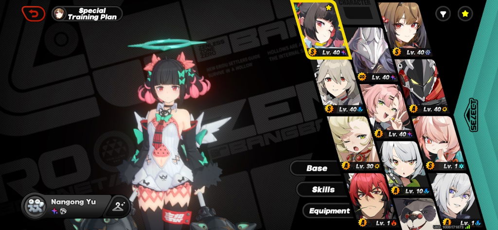 Nangong Yu Starter Account - Zenless Zone Zero