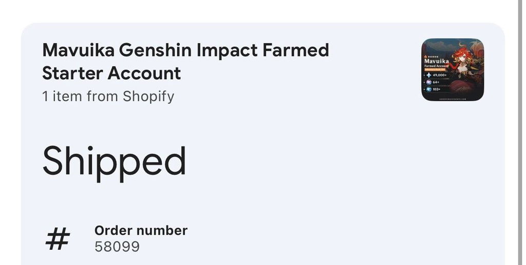 Mavuika Genshin Impact Farmed Starter Account