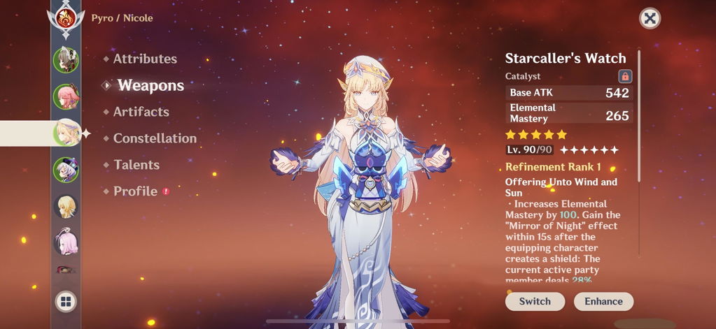 Nicole Genshin Impact Farmed Account