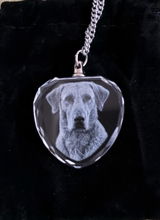 3D Photo Heart Crystal Necklace & Pendant