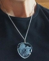 3D Photo Heart Crystal Necklace & Pendant