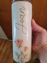 Birth Flower Printed Skinny Tumbler