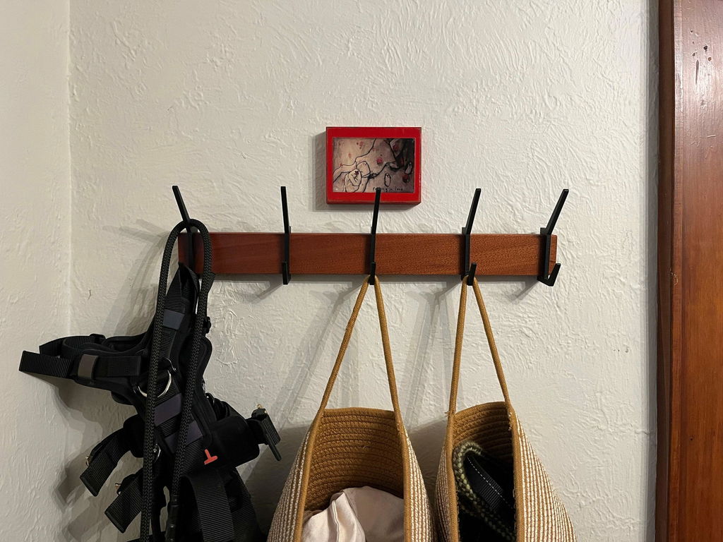 Coat & hat rack - SAPELE (55cm - 21.65)