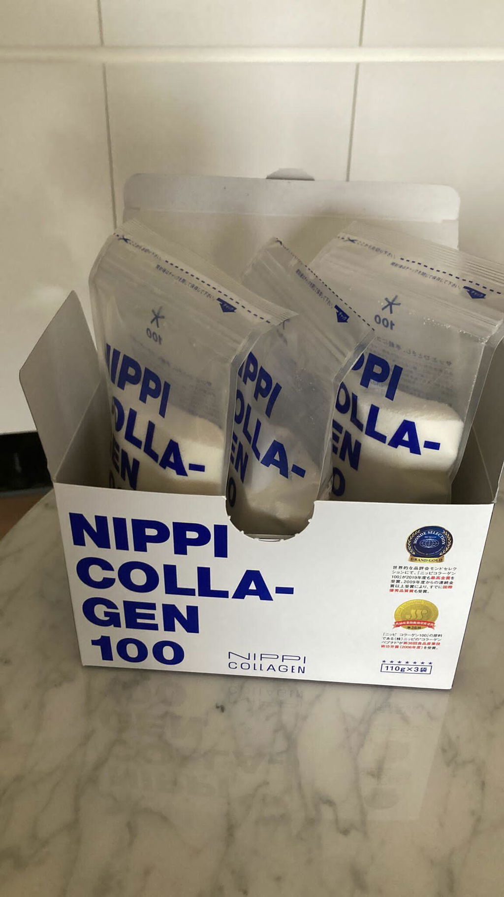 NIPPI 膠原蛋白肽 Collagen 100 健康系列 (100克 x 3包)