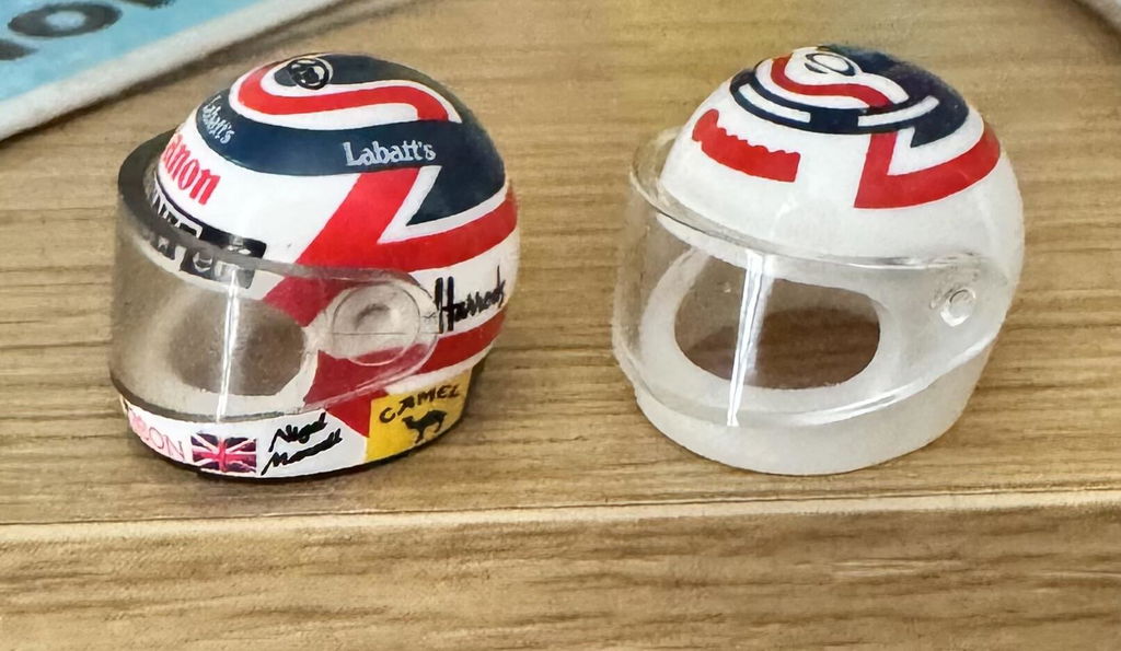 Nigel Mansell Custom Lego Minifig Helmet