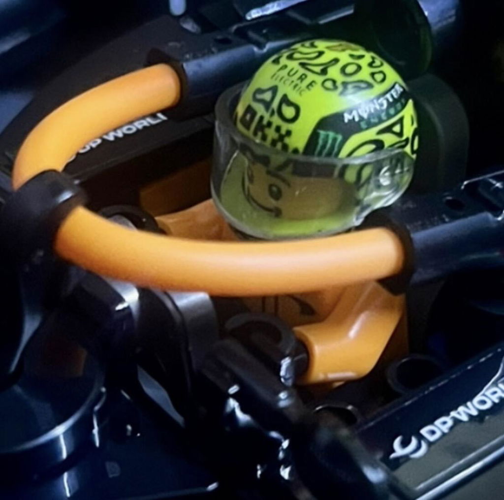 Lando Norris 2026 Custom Lego Minifig Helmet