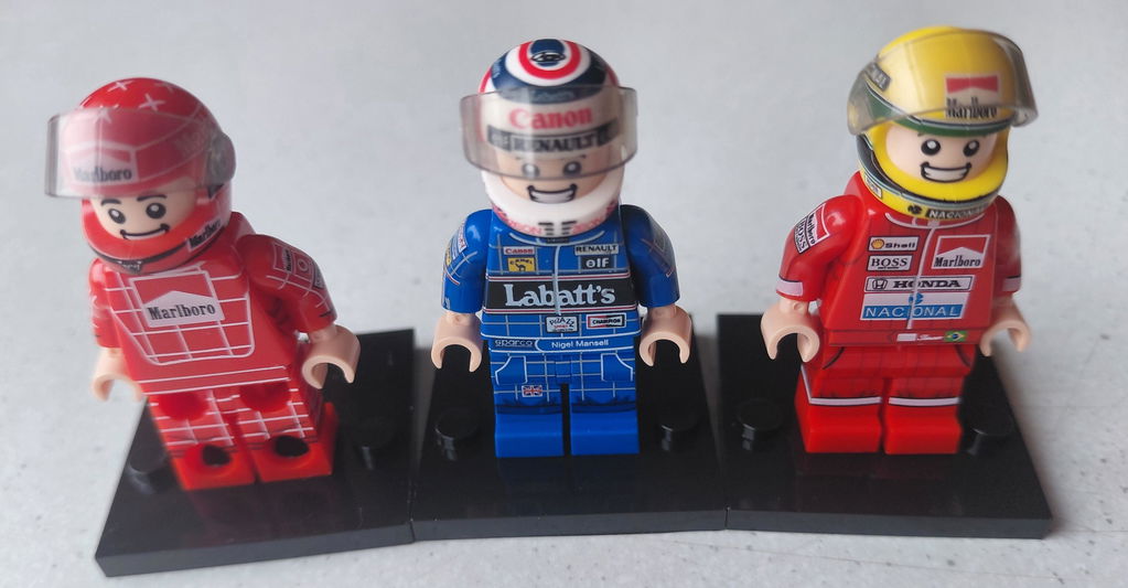 Ayrton Senna Custom Lego Minifig Helmet