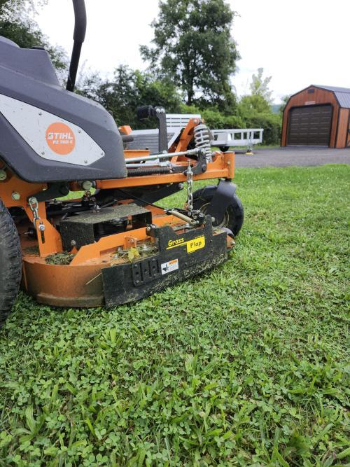 A12 - GrassFlap® brand chute blocker No-Drill Mount for Ferris Mowers