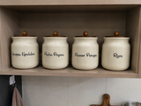 The Royal Paruppu Collection Airtight Matka Solid Ceramic Canisters (1.2 kg) - Tamil