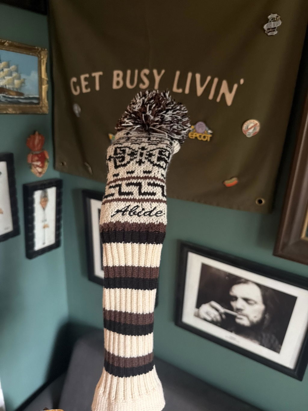 Dude Abides Knitted Headcover
