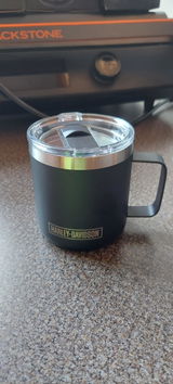 Harley-Davidson Travel Coffee Mug Stainless Steel Tumbler Cup w/Lid Bar Shield