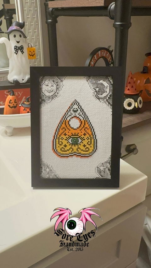 Candy Corn Planchette - Ouija - Cross Stitch Pattern