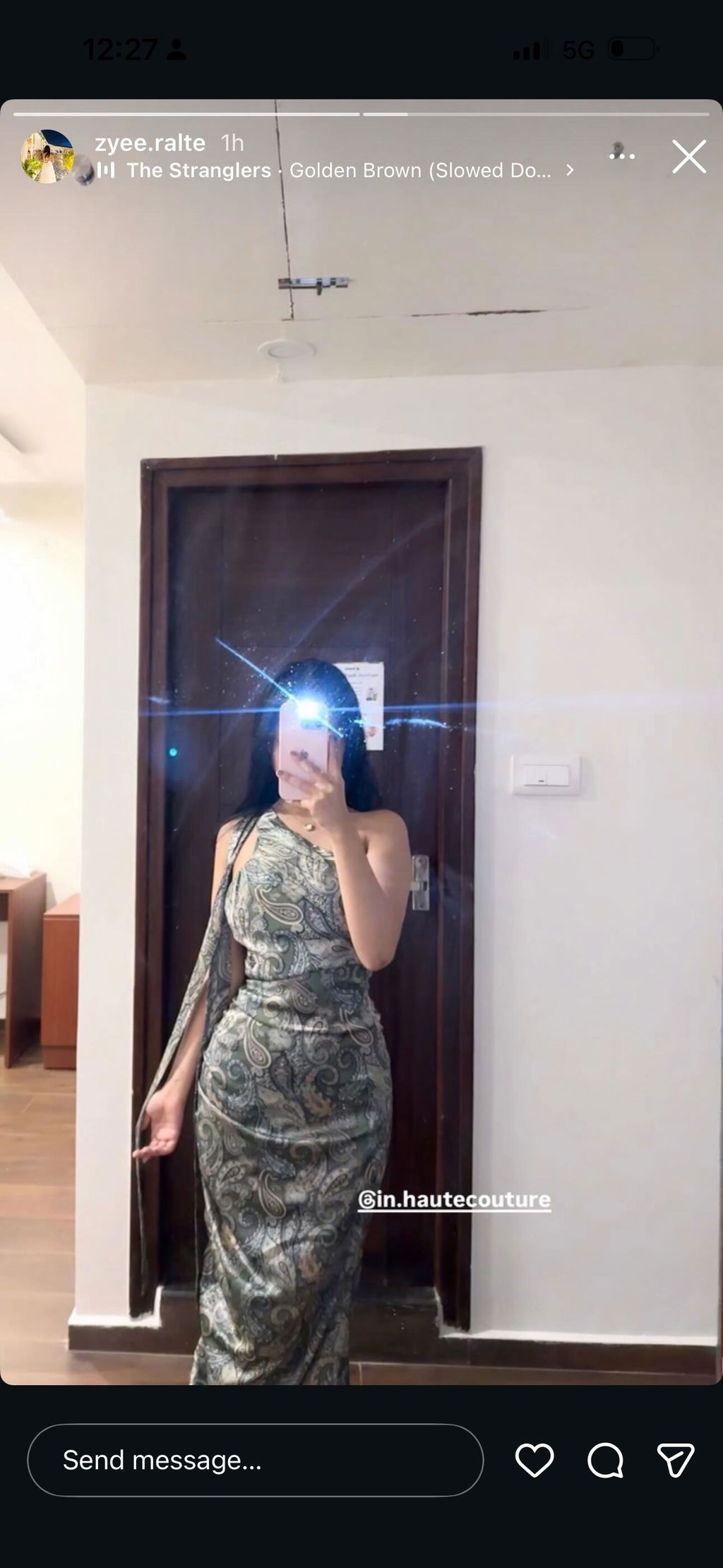 Zyee — Khaki Mirage Gown