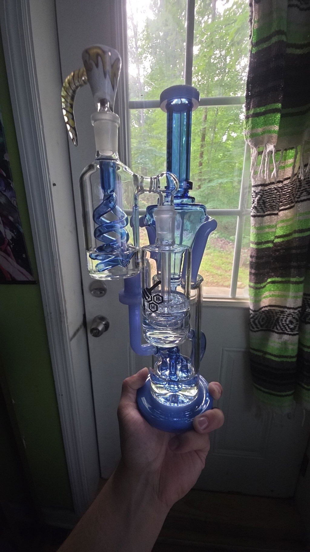 Pulsar Twister Glass Recycler Water Pipe | 14.5" | 14mm F