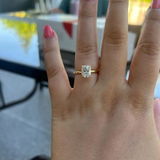 Stunning 1.5-2.5 CT Elongated Cushion Moissanite Engagement Ring with Solitaire Design