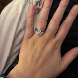 1.4 CT Oval Cut Solitaire Moissanite Engagement Ring