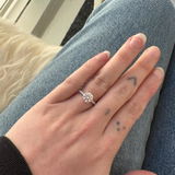 1.5 CT Round Pave Moissanite Engagement Ring