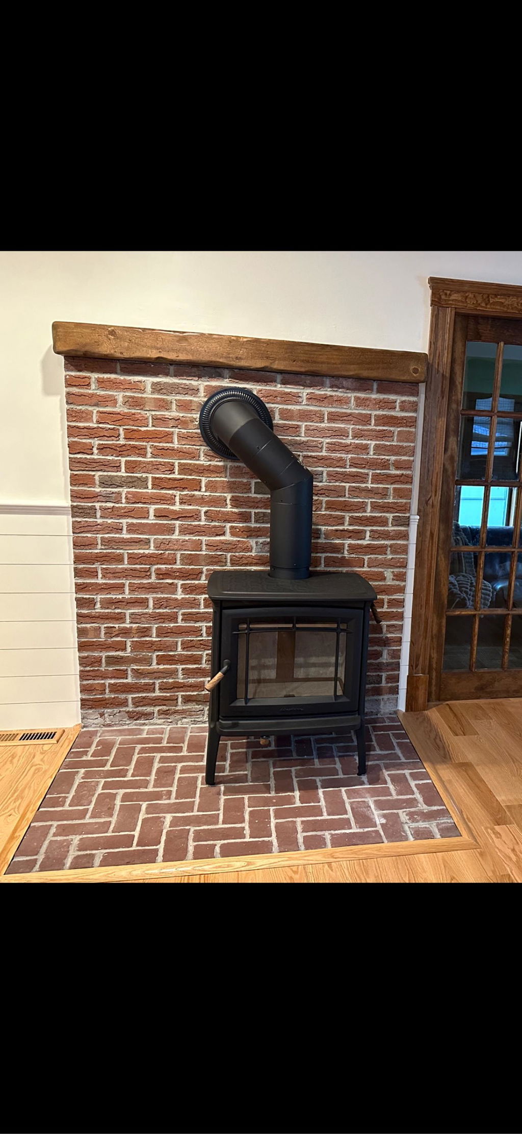 Rustic Floating Fireplace Mantel