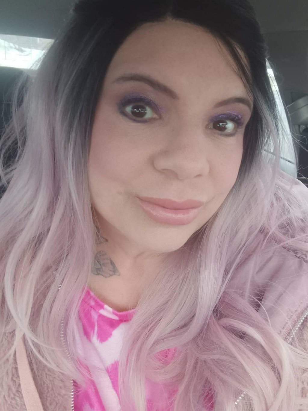 Pastel Pink Ombre Wavy Lace Front Synthetic Wig Ashley