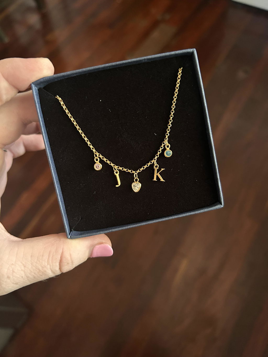 Story Necklace with Initial, Zodiac, Birthstone & Multiple Charms