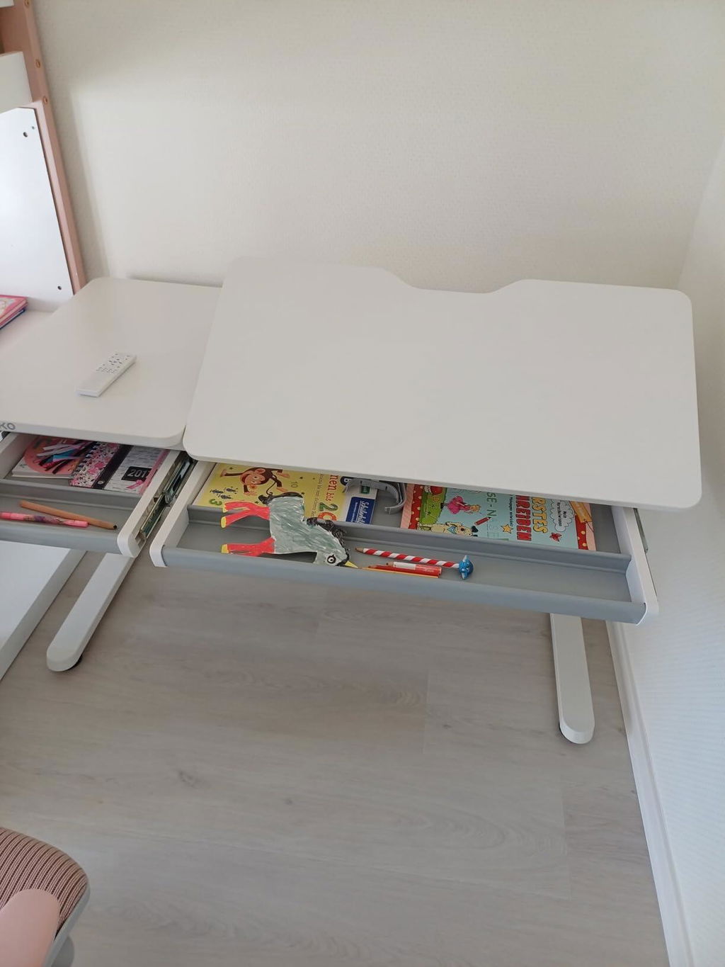 HOKO ELIN Mitwachsender Kinderschreibtisch 120x60 cm für Hausaufgaben und Lernen