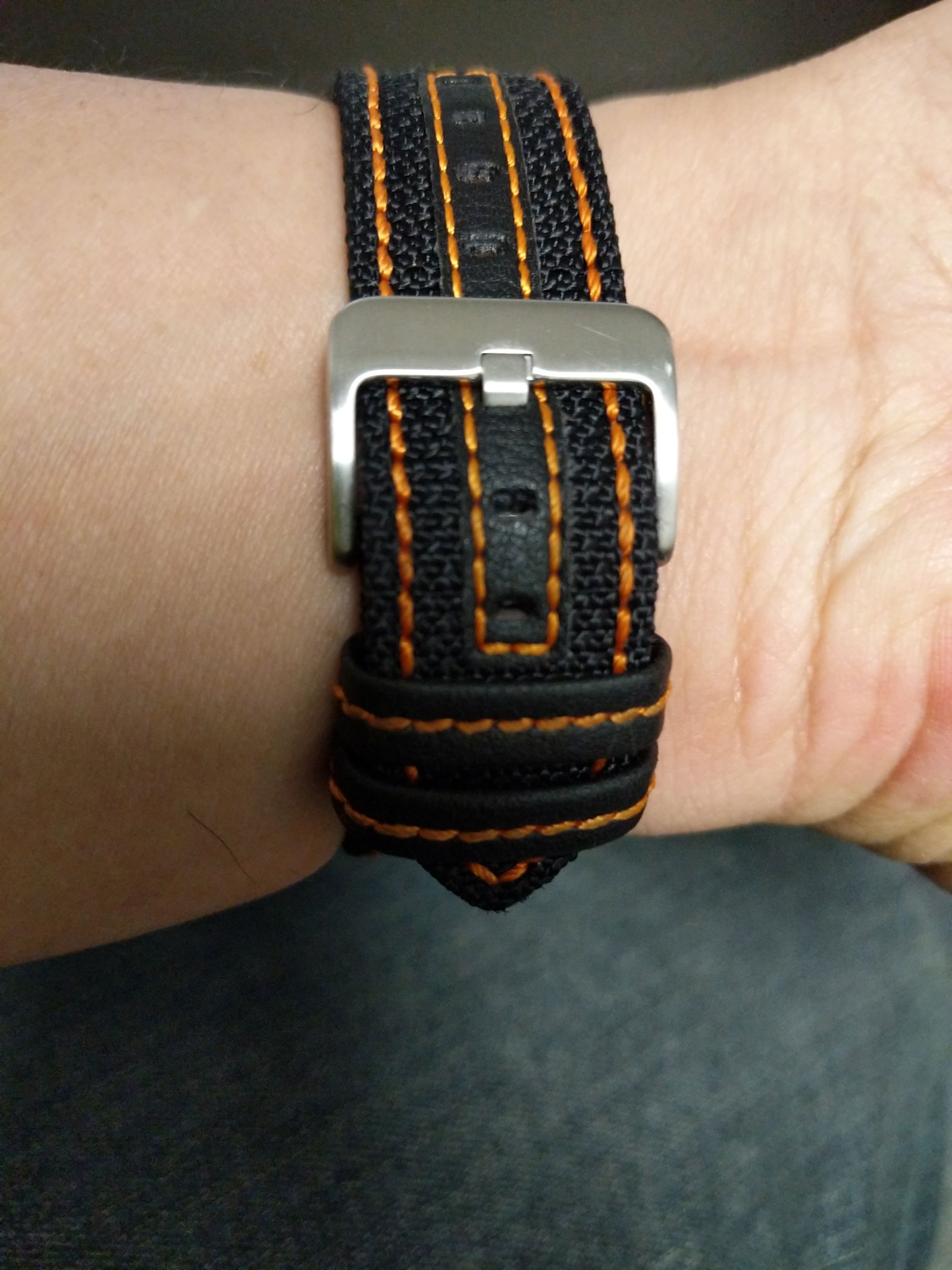 Hadley-Roma Black Genuine Kevlar Watch Band Strap