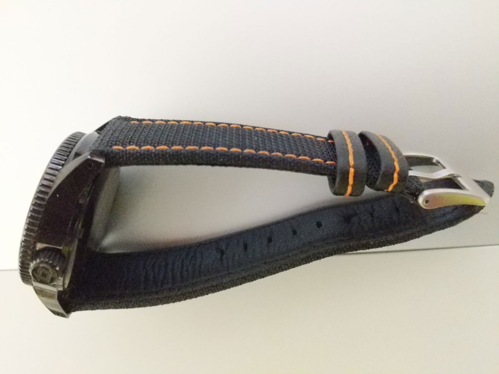 Hadley-Roma Black Genuine Kevlar Watch Band Strap