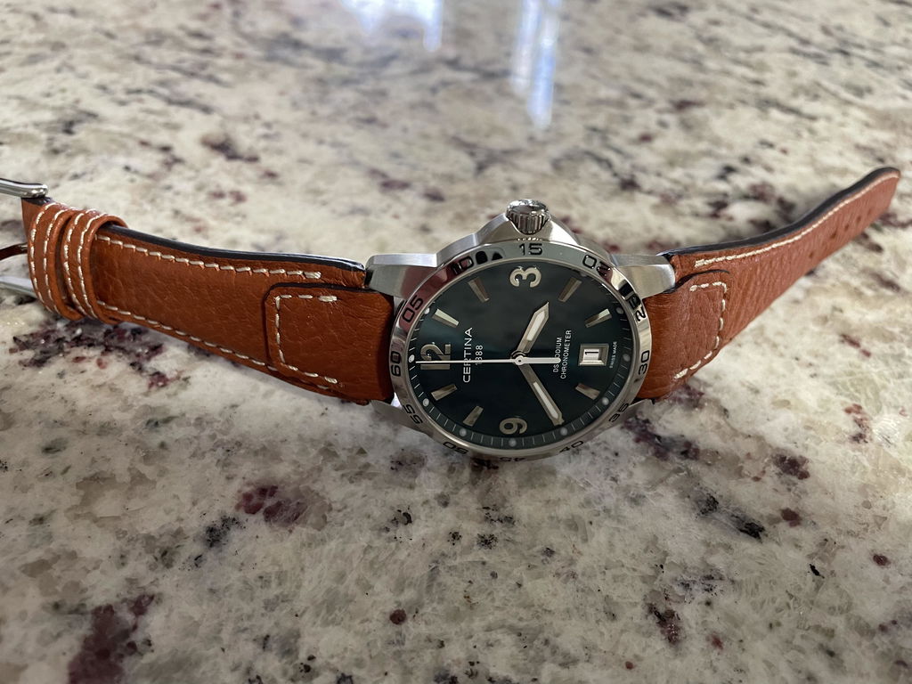 RIOS1931 Nature Cognac Buffalo Leather Watch Band Strap