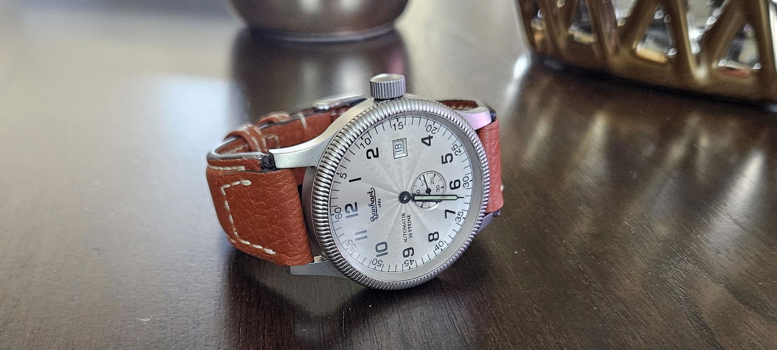 RIOS1931 Nature Cognac Buffalo Leather Watch Band Strap