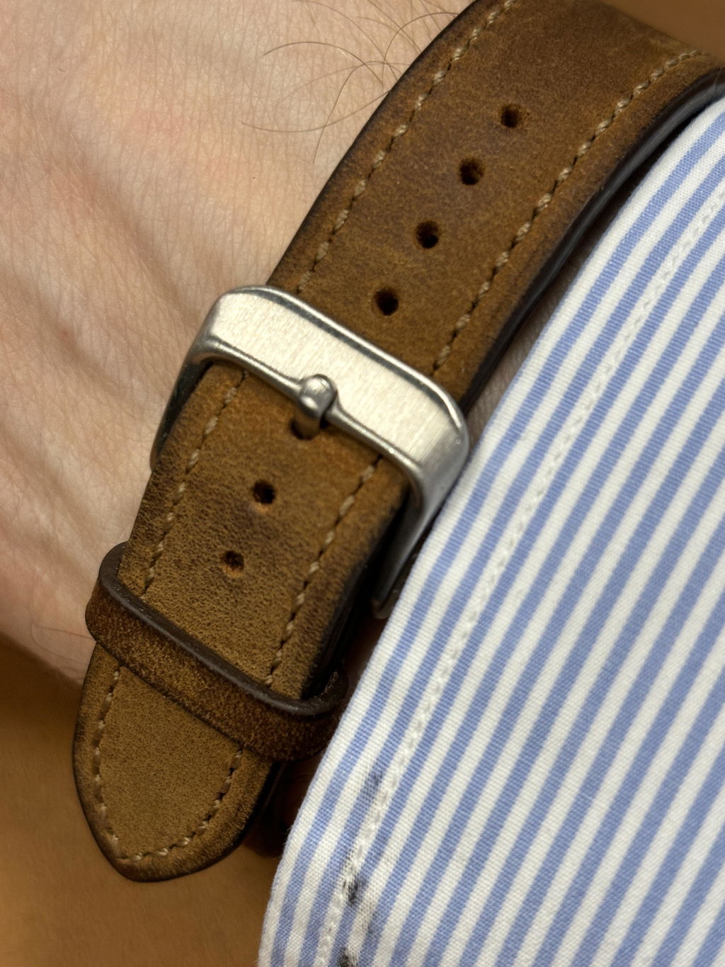 Fluco Mountain Bear Green Nubuck Leather Watch Band Strap
