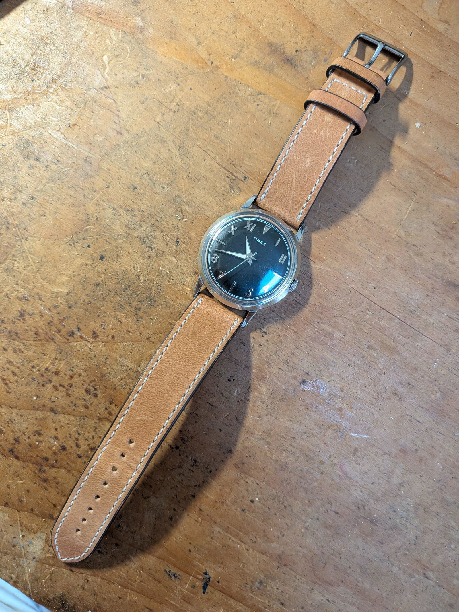 Fluco Dublin Racing Cognac Horween Leather Watch Band Strap
