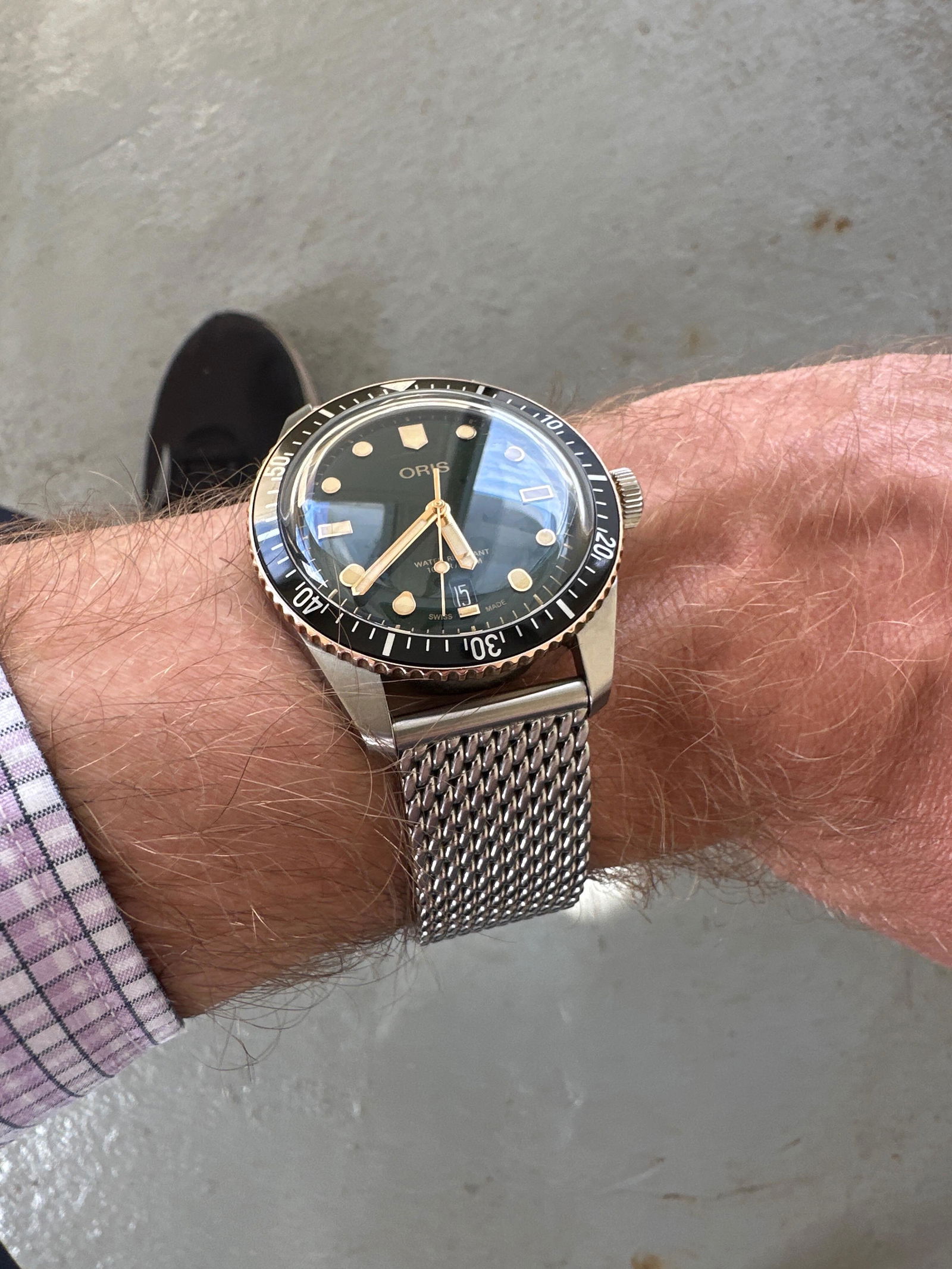ハンドパンスタンドMOSTAND Staib Dive Extension Matte Milanese Steel Mesh Watch Band