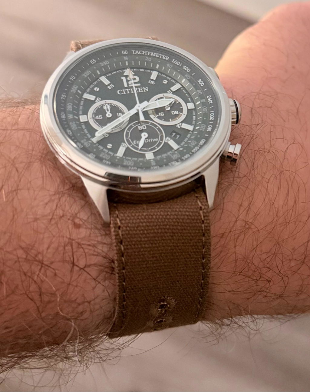western ウエスタン　241C Haveston M-1944C Green Single-Pass Canvas Watch Strap