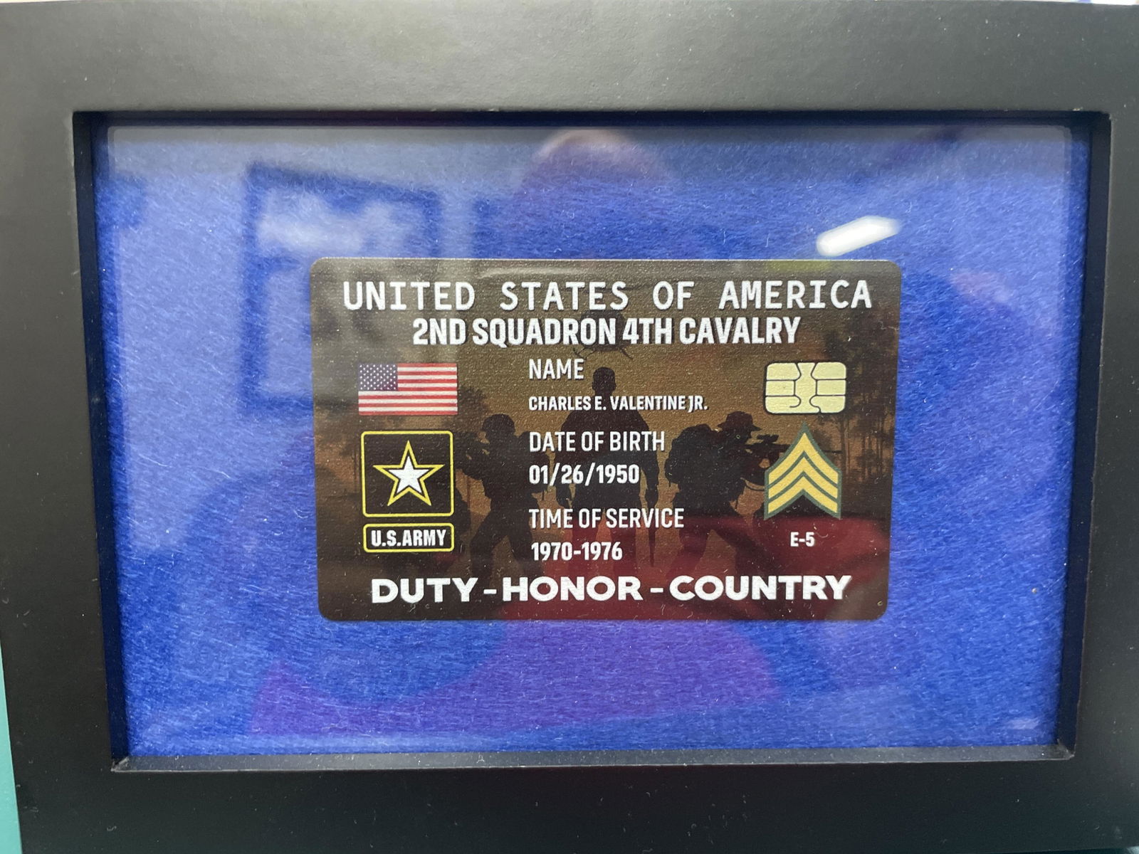 Customer photo of Veteran Wallet Card - Custom Military Logo Gifts For Veteran