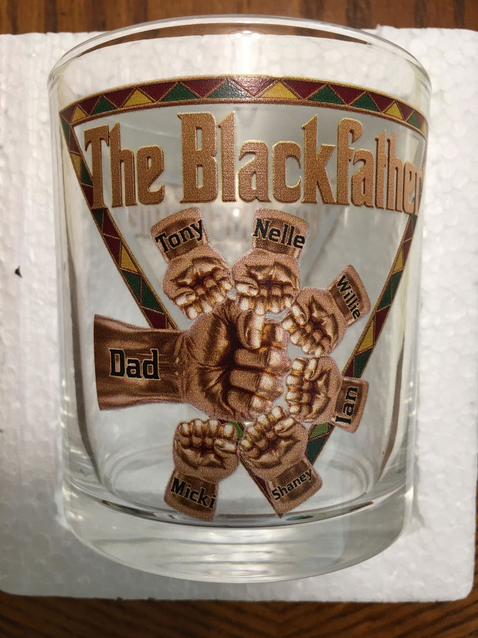Customer photo of The Black Father 11oz Round Glass - Personalized Gifts For Dad