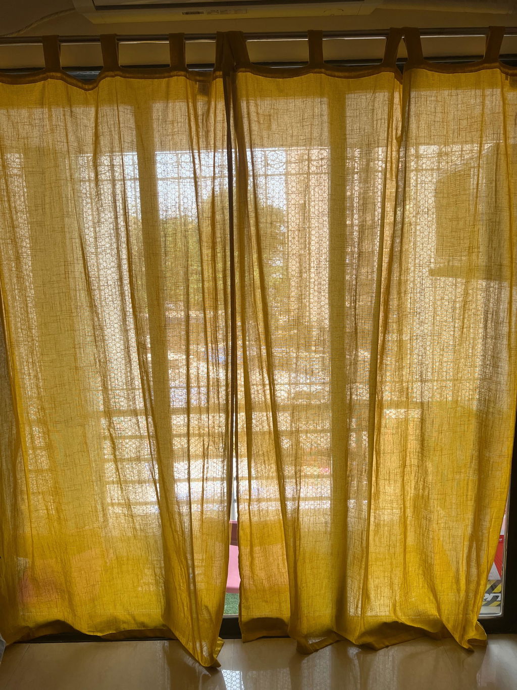 Fort Absolute - Yellow Loop Sheer Curtain