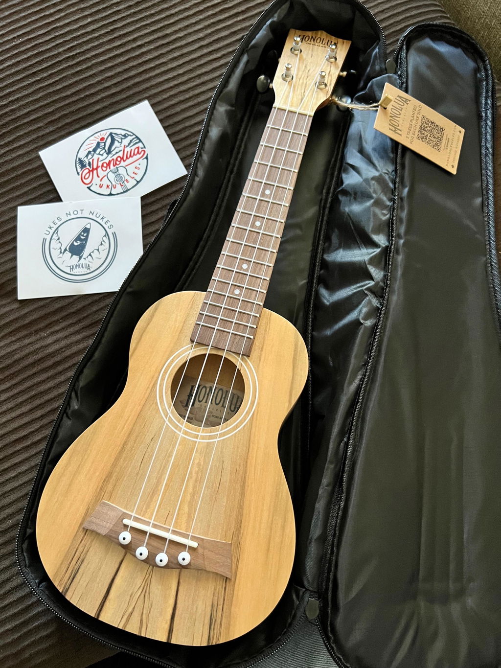 Honu Limited Edition Spalted Maple Soprano Ukulele