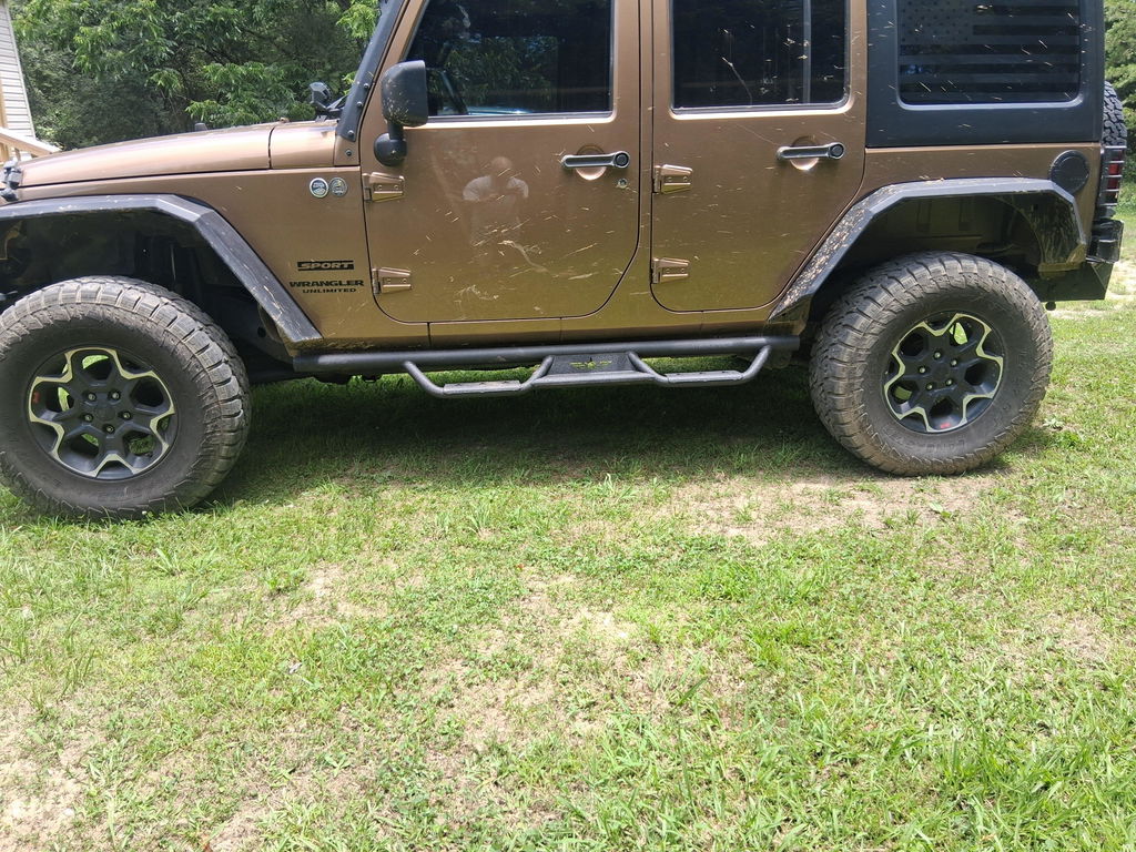4 Door Side Steps Running Boards (07-18 Jeep Wrangler JK) - Hooke Road