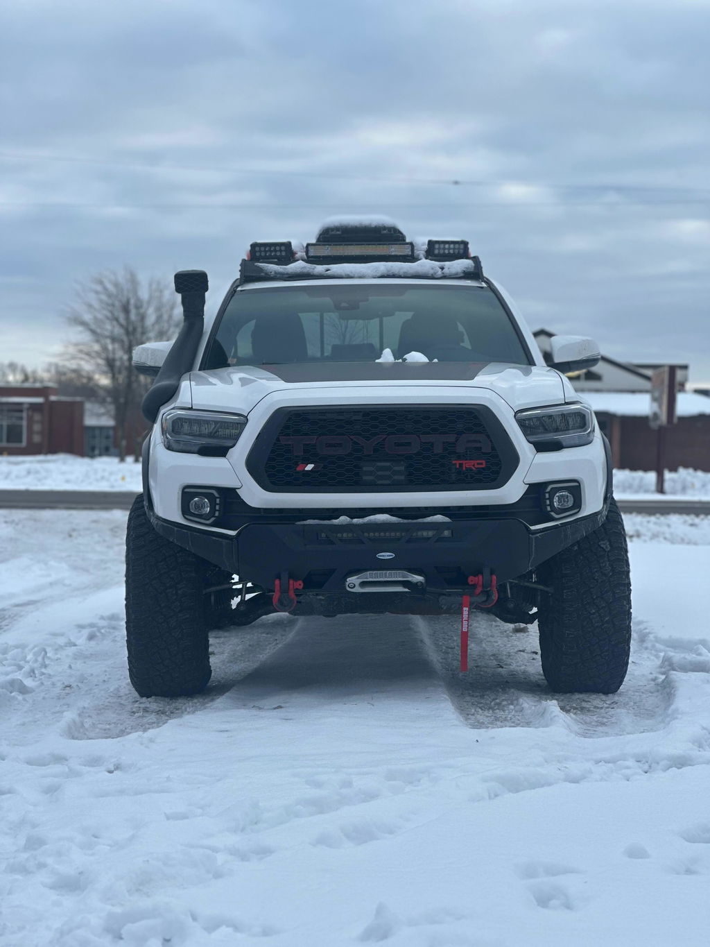 Aftermarket Front Bumper w/ Winch Plate & LED Light Bar (16-23 Toyota Tacoma 3rd Gen) - Hooke Road