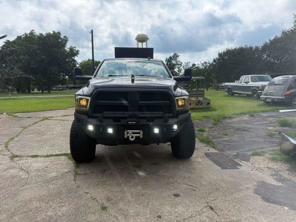 Aftermarket Full-Width Front Bumper w/ Winch Plate & LED Spotlights For 2010-2018 Ram 2500 3500 - Hooke Road
